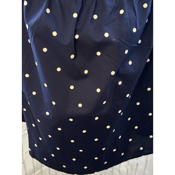 NWT H&M Blue and White Polka Dot Off the Shoulder Top Sz 10 - Picture 3 of 6